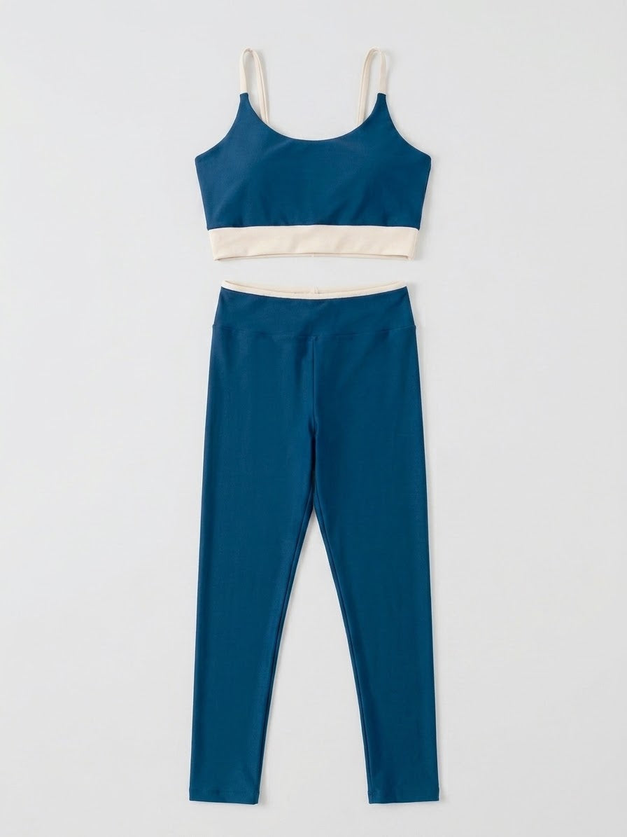 Conjunto Activewear Ocean - Top & Legging Sem Costura