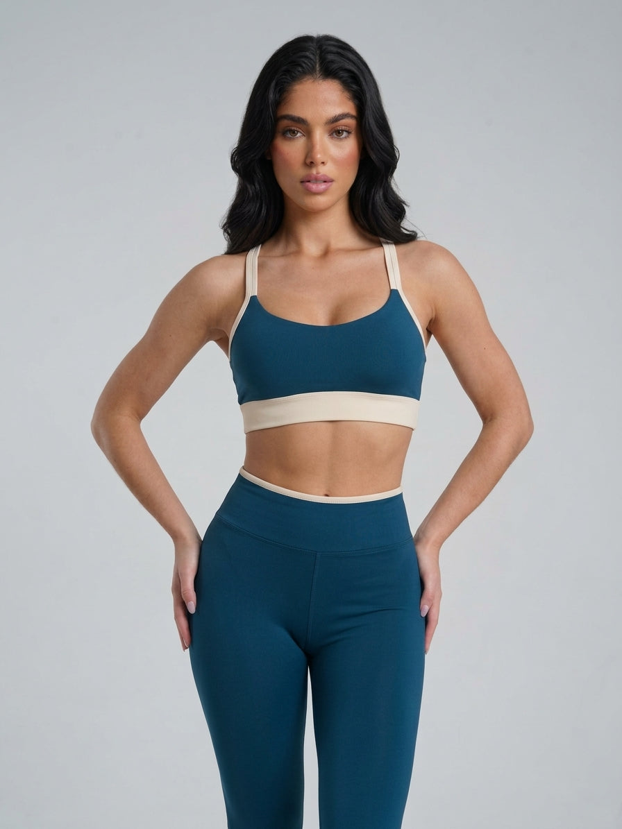 Conjunto Activewear Ocean - Top & Legging Sem Costura
