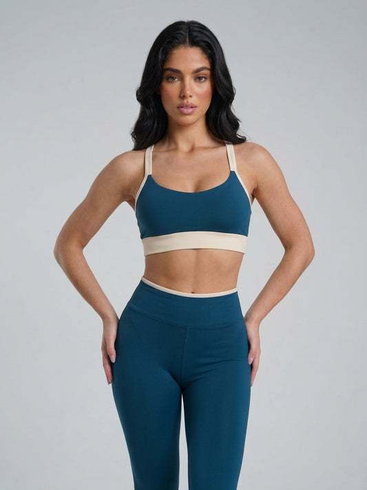 Conjunto Activewear Ocean - Top & Legging Sem Costura